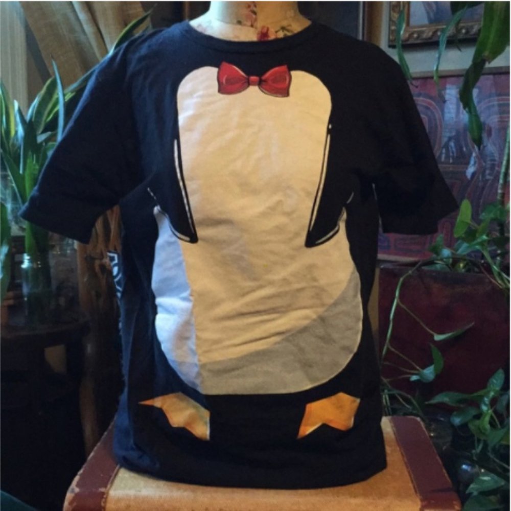 (Bundle 3for$12) Black Penguin Tuxedo Graphic Tee